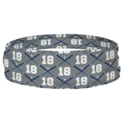 Baseball Multifunctional Headwear - Personalized Team Number Repeat RokBAND -Sport Play Mode bs 02318 GRAY RING