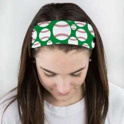 Baseball Multifunctional Headwear - Tossed Ball Pattern RokBAND -Sport Play Mode bs 02319 FEMALE1
