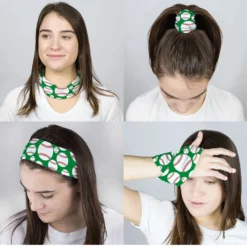 Baseball Multifunctional Headwear - Tossed Ball Pattern RokBAND -Sport Play Mode bs 02319 FEMALECOMP