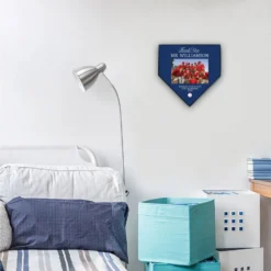Baseball Home Plate Plaque - Thank You With Photo -Sport Play Mode bs 02338 NAVY ROOM