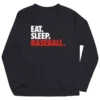 Baseball Long Sleeve Performance Tee - Eat. Sleep. Baseball.