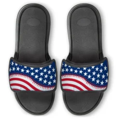 Baseball Repwell® Slide Sandals - American Flag Ball