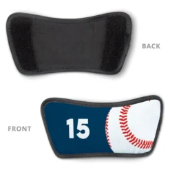 Baseball Repwell® Sandal Straps - Ball And Number Reflected 8 Baseball Repwell® Sandal Straps - Ball And Number Reflected -Sport Play Mode bs 02671 STRAPS NAVY DETAIL