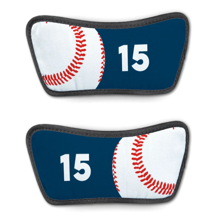 Baseball Repwell® Sandal Straps - Ball And Number Reflected 1 Baseball Repwell® Sandal Straps - Ball And Number Reflected