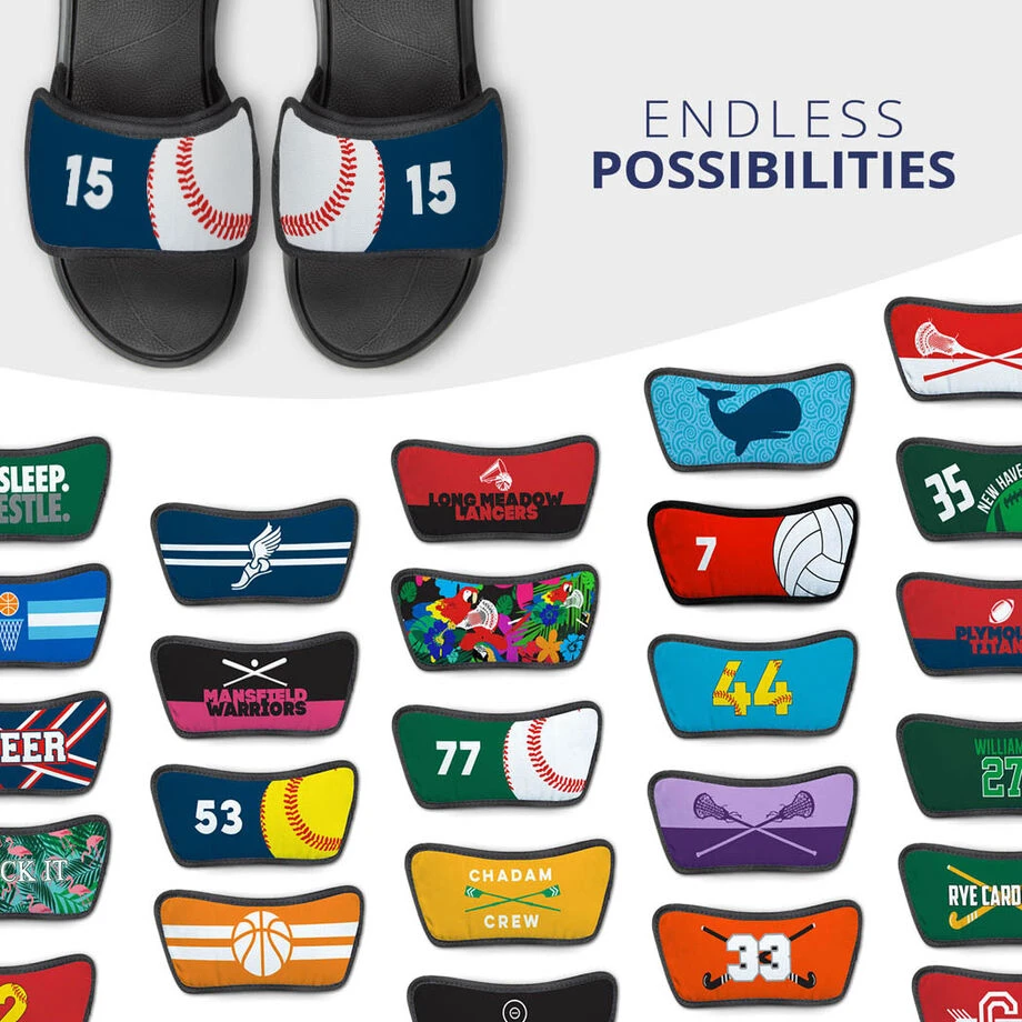 Baseball Repwell® Sandal Straps - Ball And Number Reflected 5 Baseball Repwell® Sandal Straps - Ball And Number Reflected - Image 5