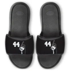 Baseball Repwell® Slide Sandals - Batter With Number