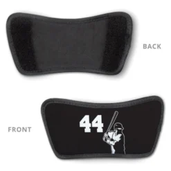 Baseball Repwell® Sandal Straps - Batter With Number -Sport Play Mode bs 02673 STRAPS BLACKWHITE DETAIL