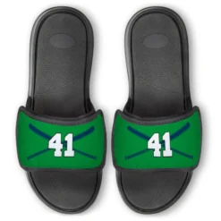 Baseball Repwell® Slide Sandals - Crossed Bats With Numbers