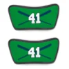 Baseball Repwell® Sandal Straps - Crossed Bats With Numbers