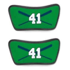 Baseball Repwell® Sandal Straps - Crossed Bats With Numbers