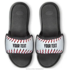 Baseball Repwell® Sandal Straps - Personalized Baseball Stitches -Sport Play Mode bs 02676 STRAPS EXAMPLE