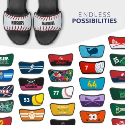Baseball Repwell® Sandal Straps - Personalized Baseball Stitches -Sport Play Mode bs 02676 STRAPS MULTI