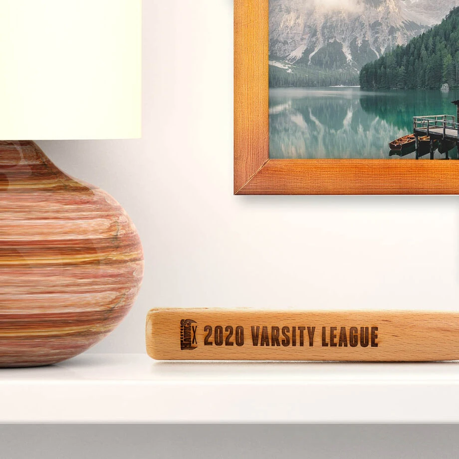 Engraved Mini Baseball Bat - Logo With Text (Bold) 3 Engraved Mini Baseball Bat - Logo With Text (Bold) - Image 3