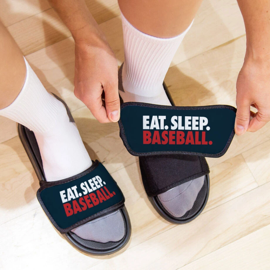 Baseball Repwell® Sandal Straps - Eat. Sleep. Baseball. 3 Baseball Repwell® Sandal Straps - Eat. Sleep. Baseball. - Image 3
