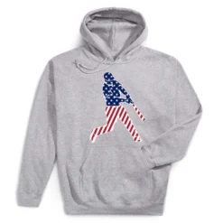Baseball Hooded Sweatshirt - Baseball Stars And Stripes Player