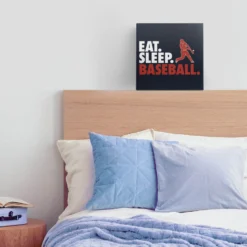 Baseball Canvas Wall Art - Eat Sleep Baseball -Sport Play Mode bs 03100 LIFESTYLE BOY