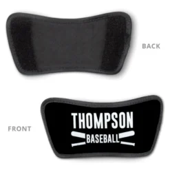 Baseball Repwell® Slide Sandals - Personalized Team Name With Bats -Sport Play Mode bs 03139 BLACK DETAIL