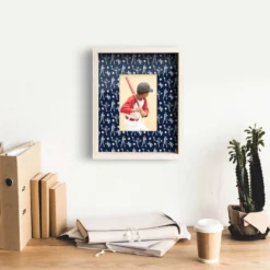 Baseball Premier Frame - Player Pattern 8 Baseball Premier Frame - Player Pattern -Sport Play Mode bs 03158 SMALL LIFESTYLE HANGING