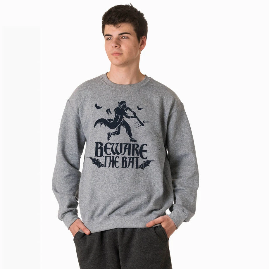 Baseball Crewneck Sweatshirt - Beware The Bat 2 Baseball Crewneck Sweatshirt - Beware The Bat - Image 2