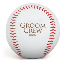 Engraved Baseball - Groom Crew