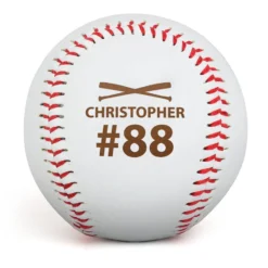 Engraved Baseball - Player Name And Number