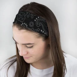 Multifunctional Headwear - Paisley Black RokBAND 9 Multifunctional Headwear - Paisley Black RokBAND -Sport Play Mode gs 00511 FEMALE2