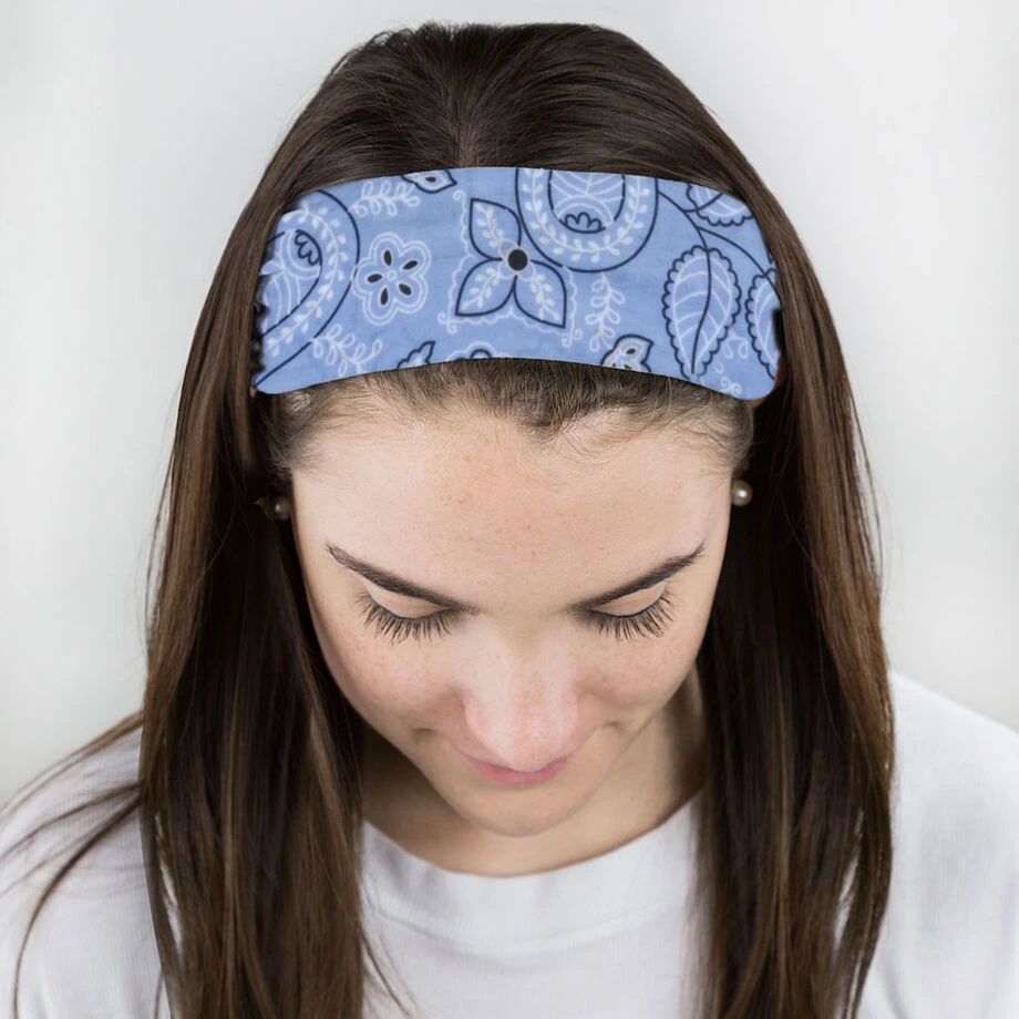 Multifunctional Headwear - Floral Blue RokBAND 3 Multifunctional Headwear - Floral Blue RokBAND - Image 3