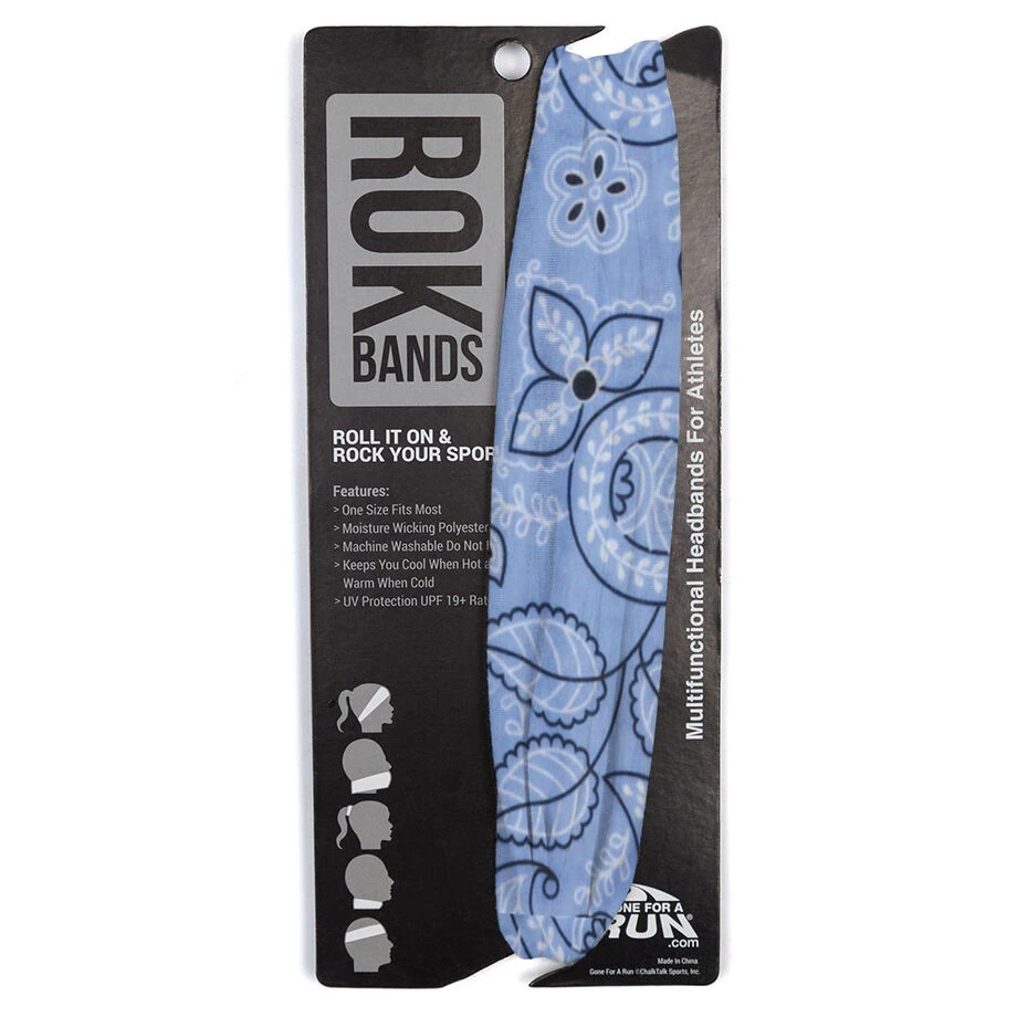 Multifunctional Headwear - Floral Blue RokBAND 6 Multifunctional Headwear - Floral Blue RokBAND - Image 6