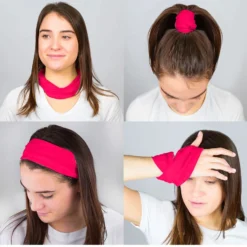 Multifunctional Headwear - Solid Fuchsia RokBAND -Sport Play Mode gs 00732 FEMALECOMP