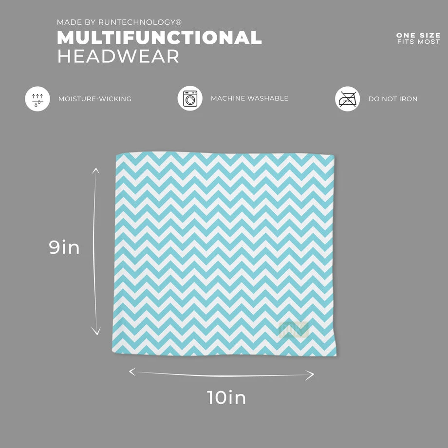 Multifunctional Headwear - Chevron Teal RokBAND 2 Multifunctional Headwear - Chevron Teal RokBAND - Image 2