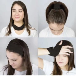 Long Multifunctional Headwear - Solid Black RokBAND 11 Long Multifunctional Headwear - Solid Black RokBAND -Sport Play Mode gs 09953 FEMALECOMP