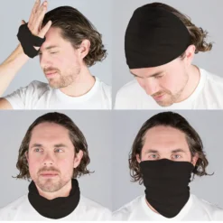Long Multifunctional Headwear - Solid Black RokBAND 10 Long Multifunctional Headwear - Solid Black RokBAND -Sport Play Mode gs 09953 MALECOMP