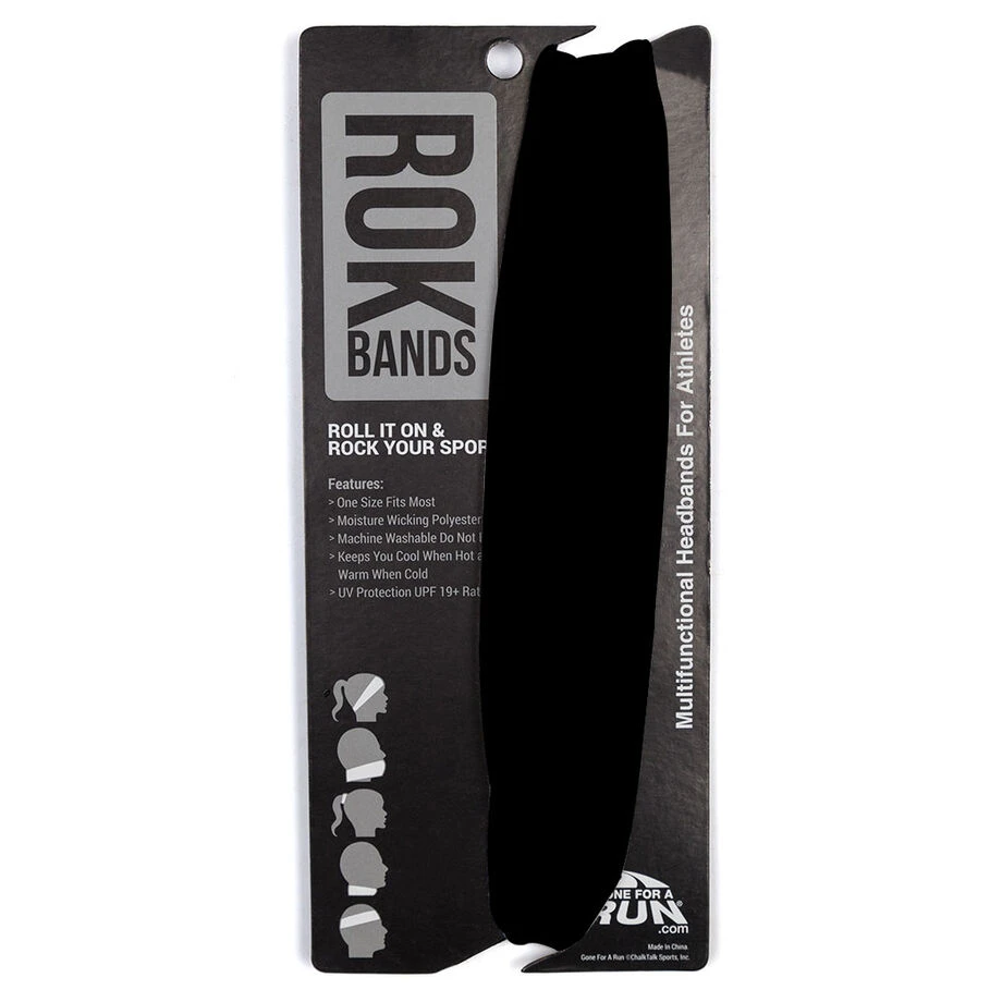 Long Multifunctional Headwear - Solid Black RokBAND 7 Long Multifunctional Headwear - Solid Black RokBAND - Image 7