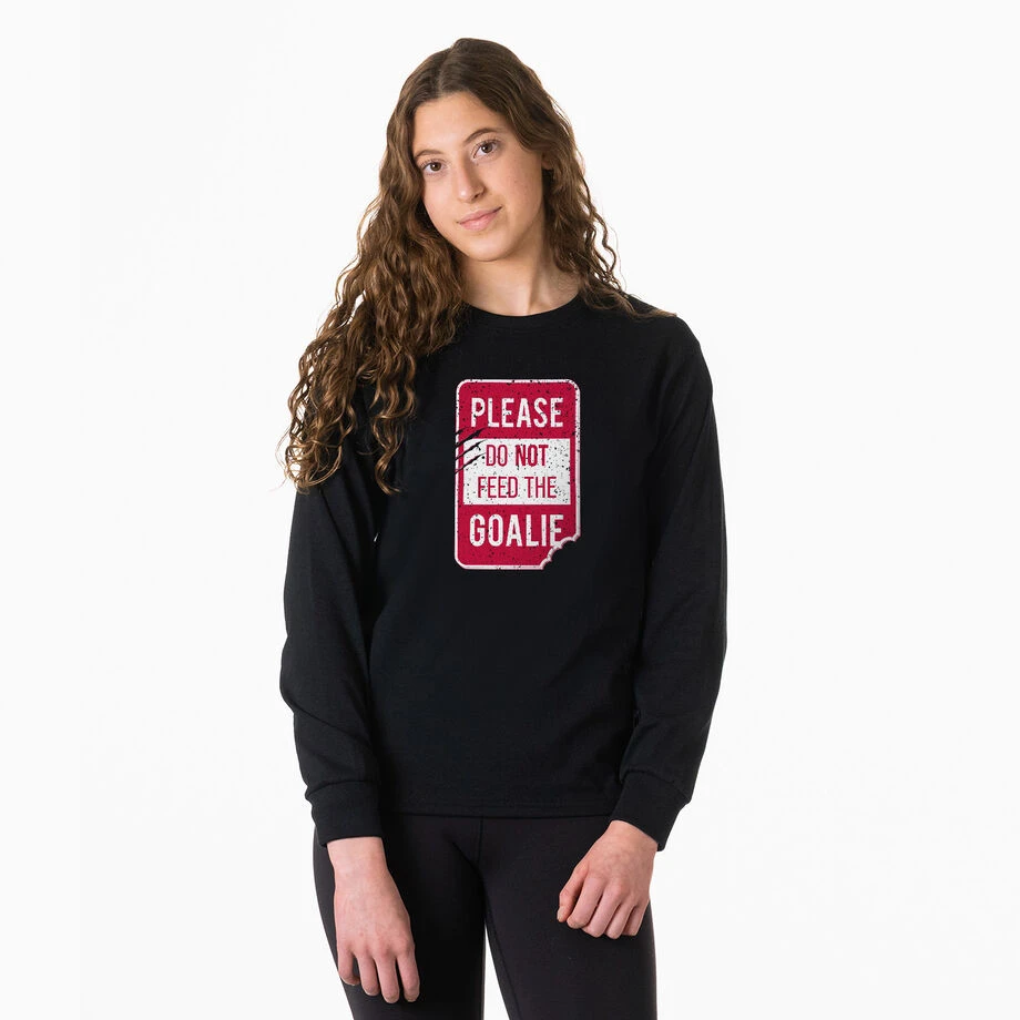 T-Shirt Long Sleeve - Don’t Feed The Goalie 3 T-Shirt Long Sleeve - Don’t Feed The Goalie - Image 3