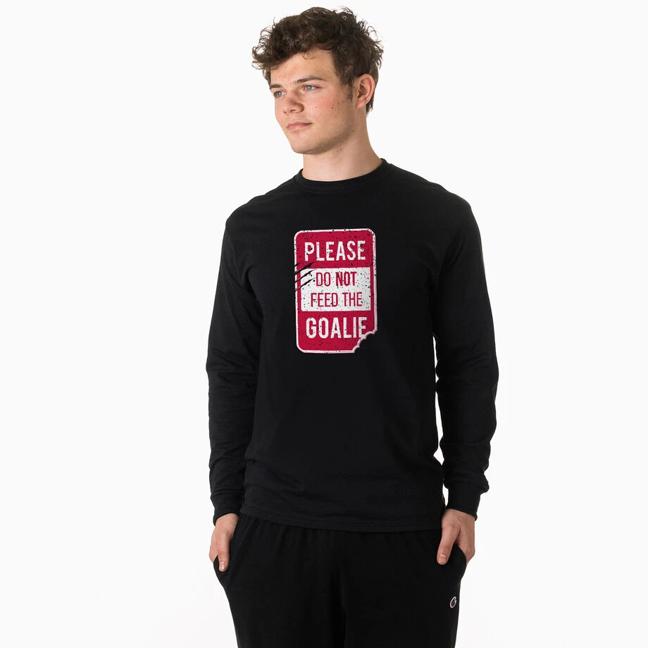 T-Shirt Long Sleeve - Don’t Feed The Goalie 2 T-Shirt Long Sleeve - Don’t Feed The Goalie - Image 2