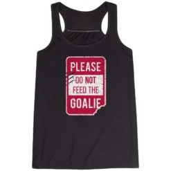 Women's Flowy Racerback Tank Top - Donāt Feed The Goalie