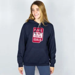 Hooded Sweatshirt - Don’t Feed The Goalie -Sport Play Mode gs 12356 NAVY FEMALE