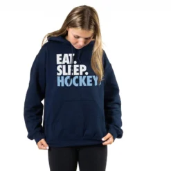 Hockey Hooded Sweatshirt - Eat. Sleep. Hockey. -Sport Play Mode hk 04545 NAVY GIRLS