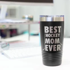 Hockey 20 Oz. Double Insulated Tumbler - Best Mom Ever -Sport Play Mode hk 04704 BLACK DESK