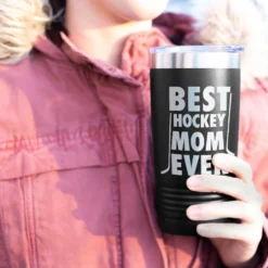 Hockey 20 Oz. Double Insulated Tumbler - Best Mom Ever -Sport Play Mode hk 04704 BLACK MODEL