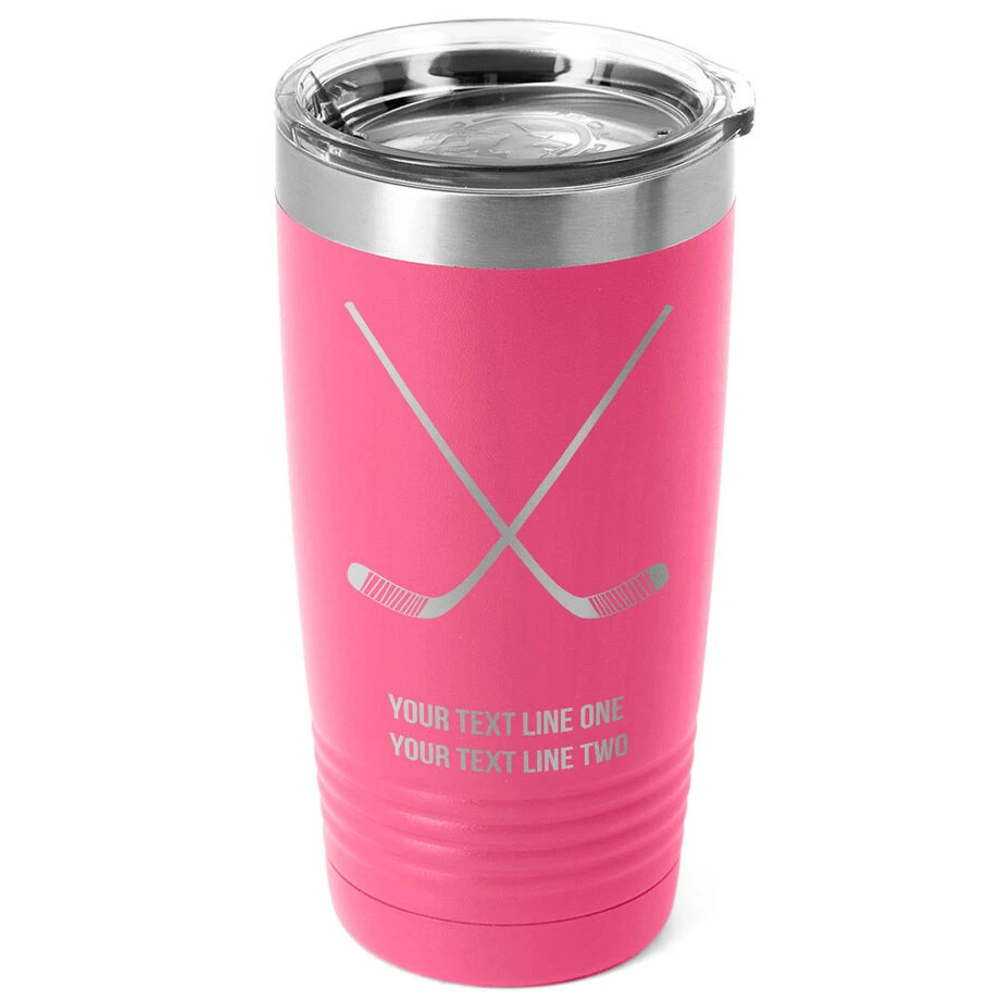 Hockey 20 Oz. Double Insulated Tumbler - Crossed Sticks Icon 1 Hockey 20 Oz. Double Insulated Tumbler - Crossed Sticks Icon