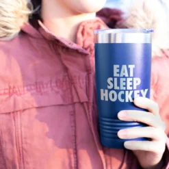 Hockey 20 Oz. Double Insulated Tumbler - Eat Sleep Hockey -Sport Play Mode hk 04706 ROYAL MODEL