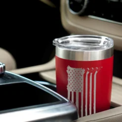Hockey 20 Oz. Double Insulated Tumbler - Flag -Sport Play Mode hk 04708 RED CAR