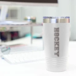 Hockey 20 Oz. Double Insulated Tumbler - Hockey 13 Hockey 20 Oz. Double Insulated Tumbler - Hockey -Sport Play Mode hk 04710 WHITE DESK