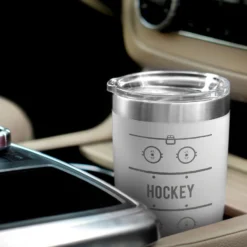 Hockey 20 Oz. Double Insulated Tumbler - Rink -Sport Play Mode hk 04713 WHITE CAR