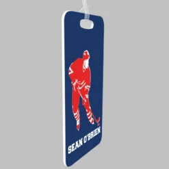 Hockey Bag/Luggage Tag - Personalized Hockey Player 7 Hockey Bag/Luggage Tag - Personalized Hockey Player -Sport Play Mode hk 04921 NAVYRED ALLPROFILE