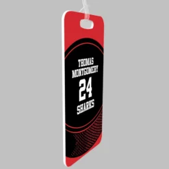 Hockey Bag/Luggage Tag - Personalized Hockey Team Puck 7 Hockey Bag/Luggage Tag - Personalized Hockey Team Puck -Sport Play Mode hk 04923 REDBLACK ALLPROFILE