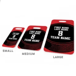 Hockey Bag/Luggage Tag - Personalized Hockey Team Puck 6 Hockey Bag/Luggage Tag - Personalized Hockey Team Puck -Sport Play Mode hk 04923 REDBLACK ALLSIZES