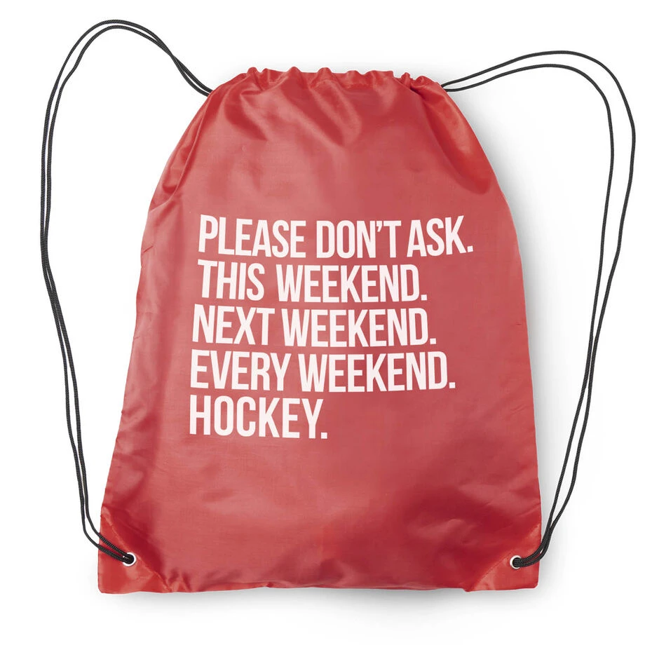 Hockey Drawstring Backpack - All Weekend Hockey 2 Hockey Drawstring Backpack - All Weekend Hockey - Image 2