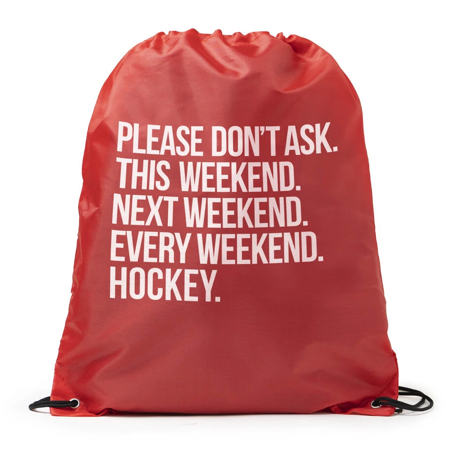 Hockey Drawstring Backpack - All Weekend Hockey 1 Hockey Drawstring Backpack - All Weekend Hockey